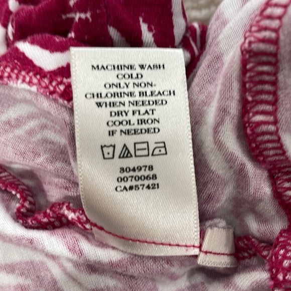 Talbots red stripe short sleeves top blouse tee shirt medium - Picture 9 of 11